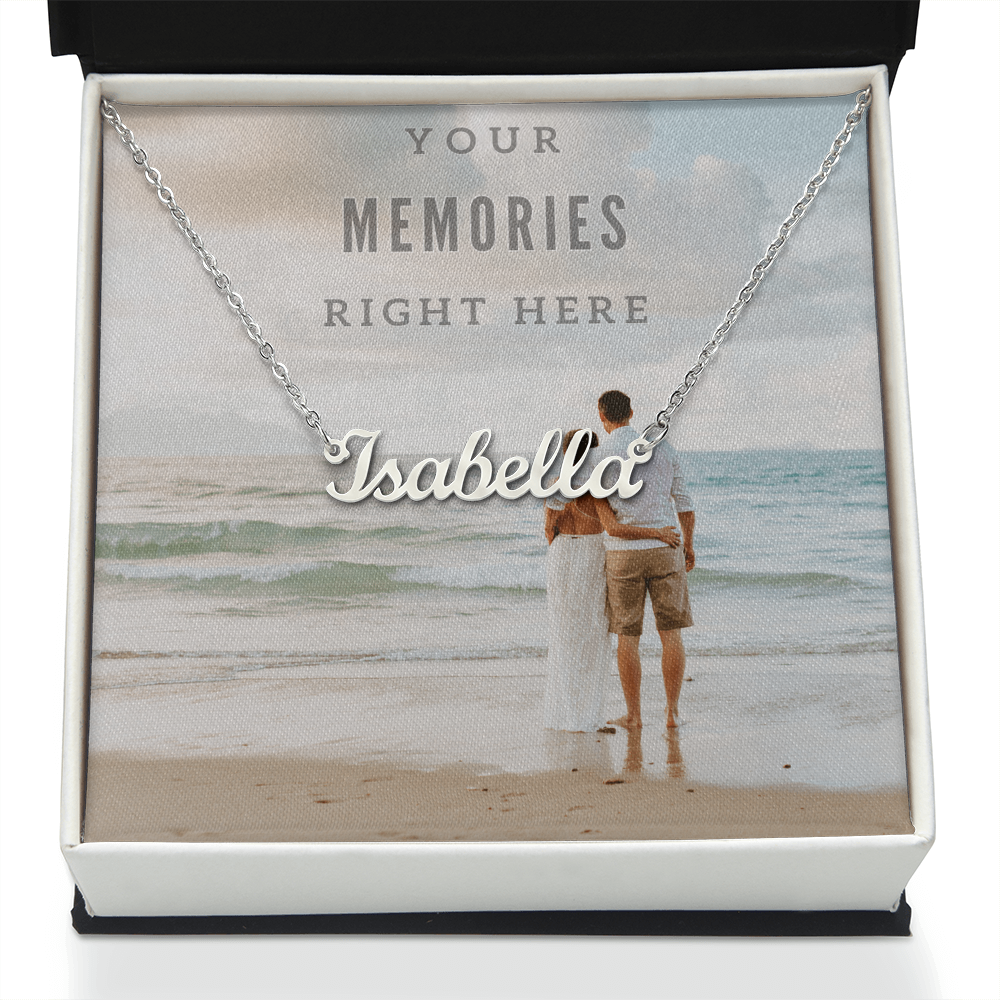 Personalized Name Necklace with a Photo Touch