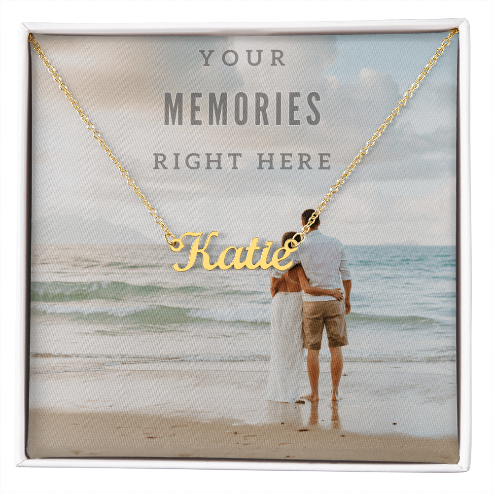 Personalized Name Necklace with a Photo Touch