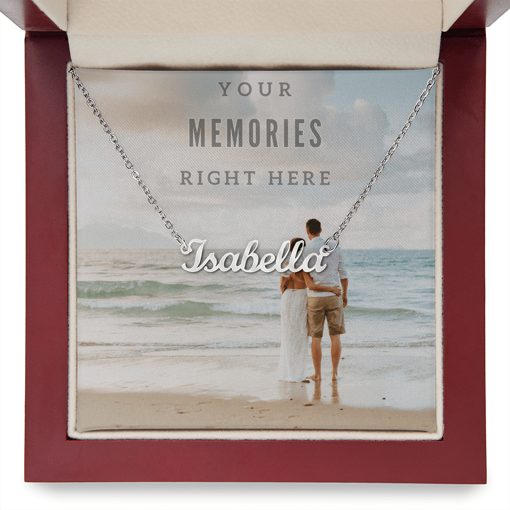 Personalized Name Necklace with a Photo Touch